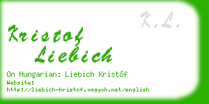 kristof liebich business card